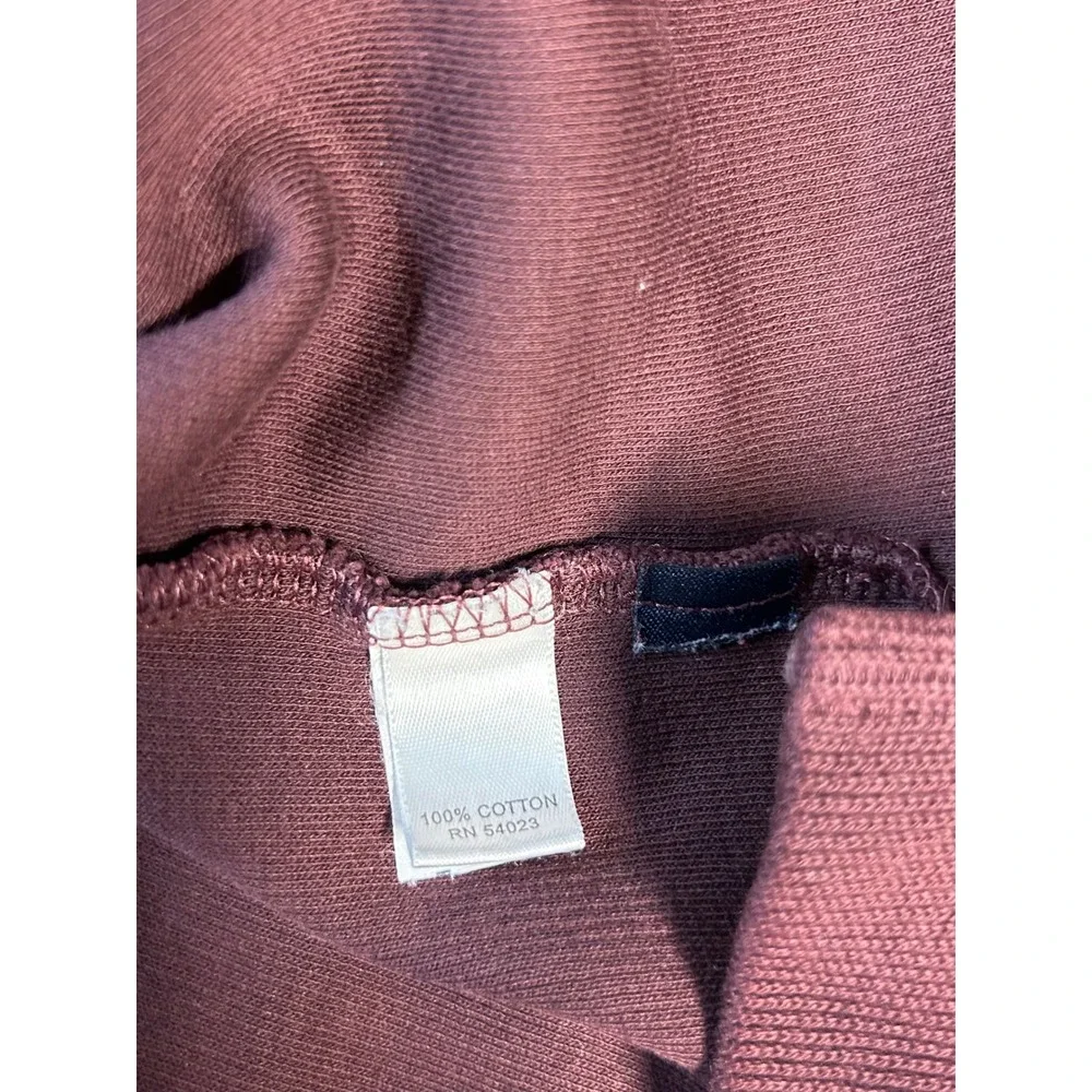 Banana Republic Mens Quarter Zip Pullover Sweater Ribbed Cotton Maroon Large